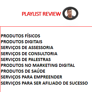 playlist review produtos