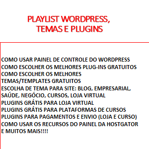 playlist sobre wordpress